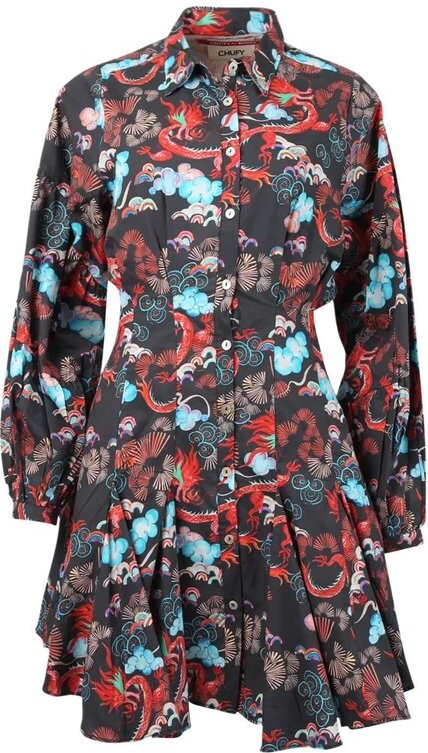 CHUFY Floral Print Mini Dress