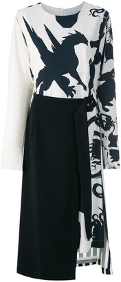 Gloria Coelho Detachable Skirt Midi Dress
