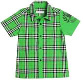 Thumbnail for your product : Burberry Kids Short-sleeve Archive Logo Detail Check Cotton Shirt