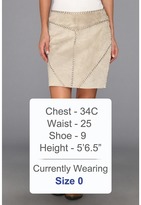 Thumbnail for your product : Stetson Tan Suede Skirt w/ Whipstitch Detail