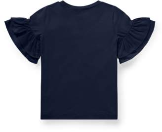 Ralph Lauren Ruffled Jersey T-Shirt