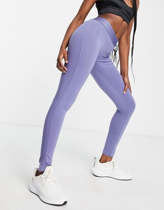 adidas Leggings With Large Logo In Purple - ShopStyle Activewear Pants