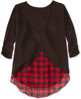 Thumbnail for your product : Belle Du Jour Girls' Layered Graphic Top