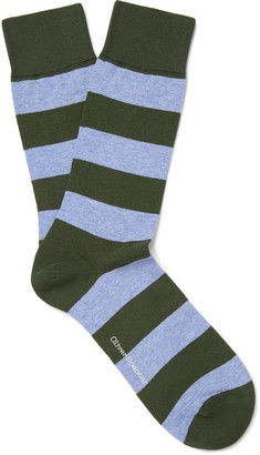 Oliver Spencer Loungewear Lee Striped Stretch Cotton-Blend Socks