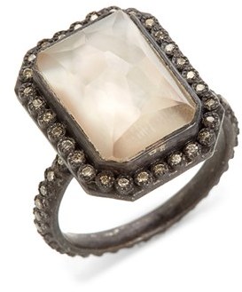 Armenta Women's Old World Emerald Cut Diamond & Semiprecious Stone Ring