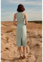 Thumbnail for your product : UNDRESS - OPIA Mint Halter Neck Tailored Occasion Summer Midi Dress