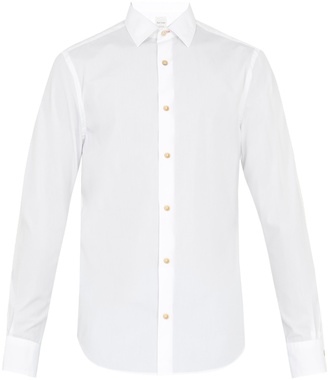 Paul Smith Single-cuff cotton-poplin shirt