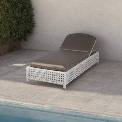 Elegance Furnishings Outdoor Lounge Chair With Aluminum Alloy Frame Outdoor Chaise Lounge