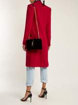 Thumbnail for your product : Saint Laurent College Medium Quilted Velvet Cross Body Bag - Womens - Black