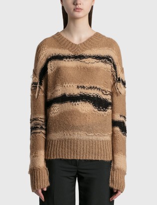 Acne Studios Keren Irregular Stripe Knit Pullover - ShopStyle Sweaters