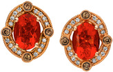 Thumbnail for your product : LeVian 14Kt. Rose Gold Fire Opal and Diamond Earrings