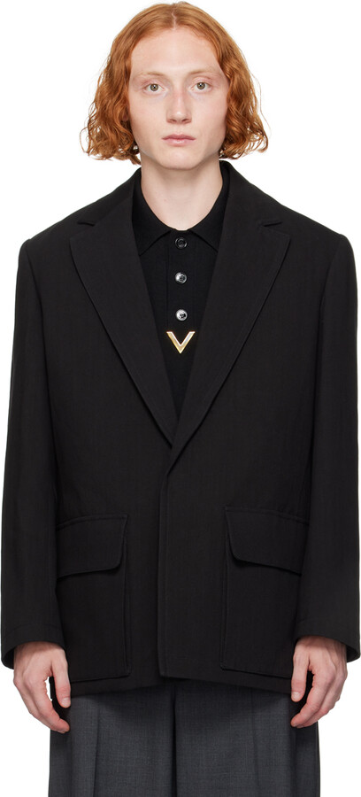 ジャケット VALENTINO FW24 Black wool blazer (5B3CE3R088J 0NO) Valentino Blazer Black Womens Valentino