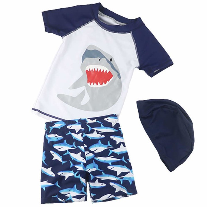Among Us Swimsuits for Boy Bathing Suit for Boys Kids Rash Guard Swimsuit with Hat