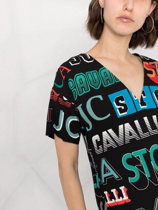 Just Cavalli logo print T-shirt dress