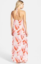 Thumbnail for your product : BEAUTIFUL BOTTOMS LONDON 'Summer Plumes' Silk Long Nightgown