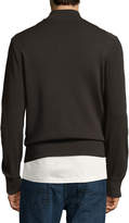 Thumbnail for your product : Tom Ford Suede-Front Merino Wool Zip Cardigan
