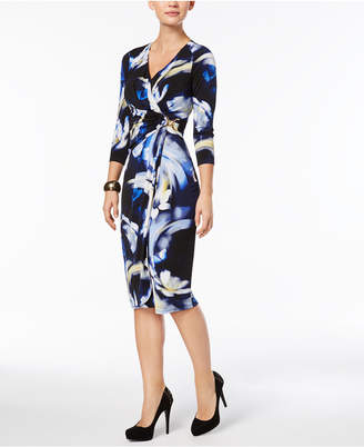 Thalia Sodi Printed Faux-Wrap Dress, Created for Macy's