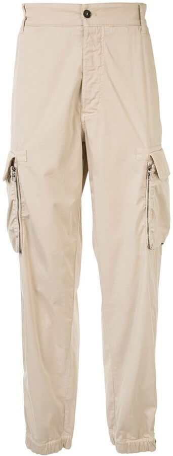 stone island elasticated cuff chino trousers