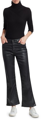 AG Jeans Quinne LeatheretteCropped Flare Jeans