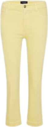 Sportmax Yellow Mini Flare Crop Jean
