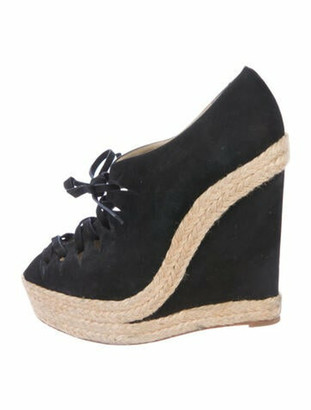 black open toe espadrilles