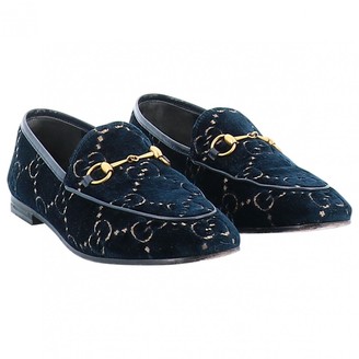navy velvet flats