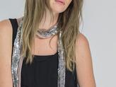 Thumbnail for your product : Elizabeth Gillett Sequin Net Skinny Scarf