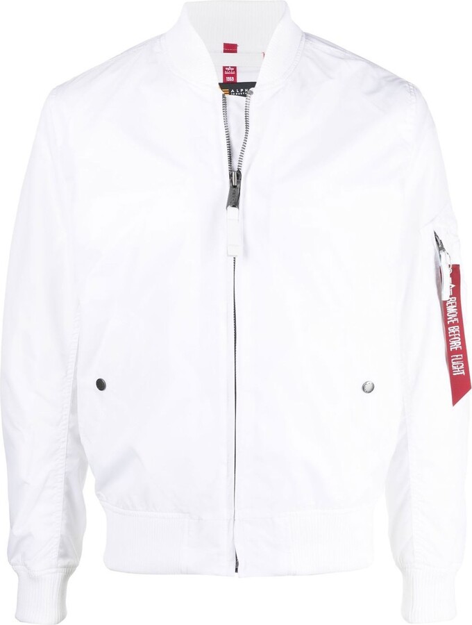 Alpha Industries White Bomber Jacket ShopStyle