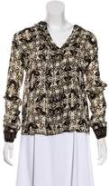 Thumbnail for your product : L'Agence Butterfly Print Silk Top
