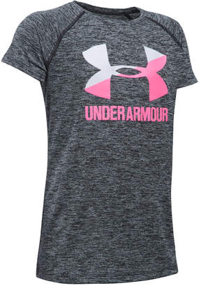 Under Armour Heathered Novelty Big Logo T-Shirt, Big Girls