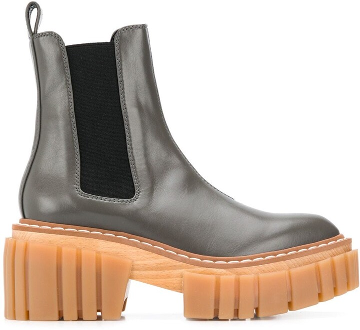 platform rubber boots