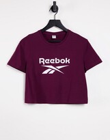 Thumbnail for your product : Reebok big logo t-shirt in marron