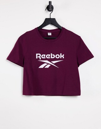 Reebok big logo t-shirt in marron