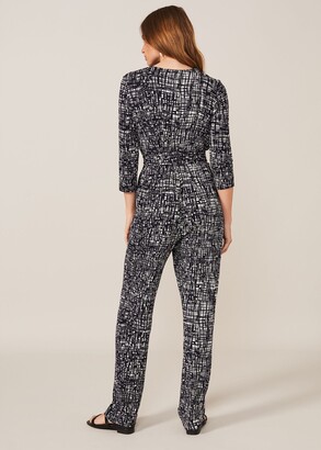 Phase Eight Ezra Abstract Wrap Jumpsuit
