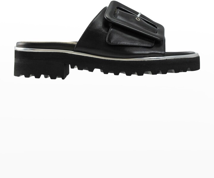 Ron White Candra Buckle Napa Slide Sandals - ShopStyle