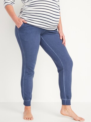 Old Navy Maternity Rollover-Waist Garment-Dyed Jogger Sweatpants