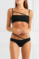Thumbnail for your product : MARIEYAT - Zu Ribbed Cotton-blend Briefs - Black