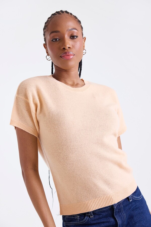 1982 Esme Short Sleeve 100% Cashmere Top
