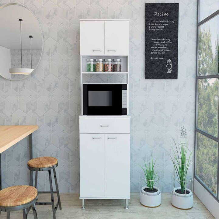 FM Furniture Bay Area Pantry, Two Door One Drawer, Four