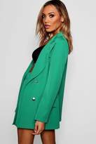 Thumbnail for your product : boohoo Longline Double Breasted Blazer