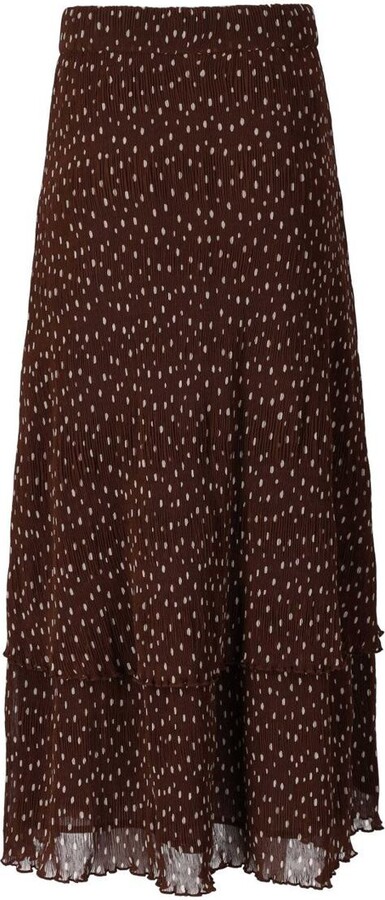 Brown Polka Dot Skirt | ShopStyle