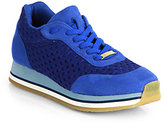 Thumbnail for your product : Stella McCartney Faux Suede & Textured Mesh Platform Sneakers