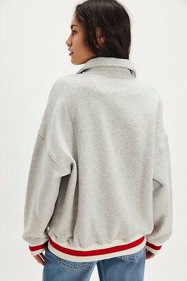 Chaser USA Rib Stripe Quarter Zip - ShopStyle Tops