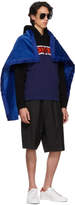 Thumbnail for your product : Givenchy Black and Blue Upside Down Logo Hoodie