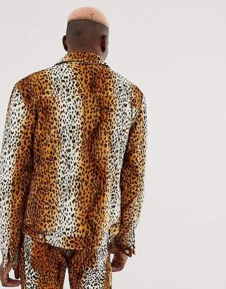 Reclaimed Vintage inspired leopard printed jacket