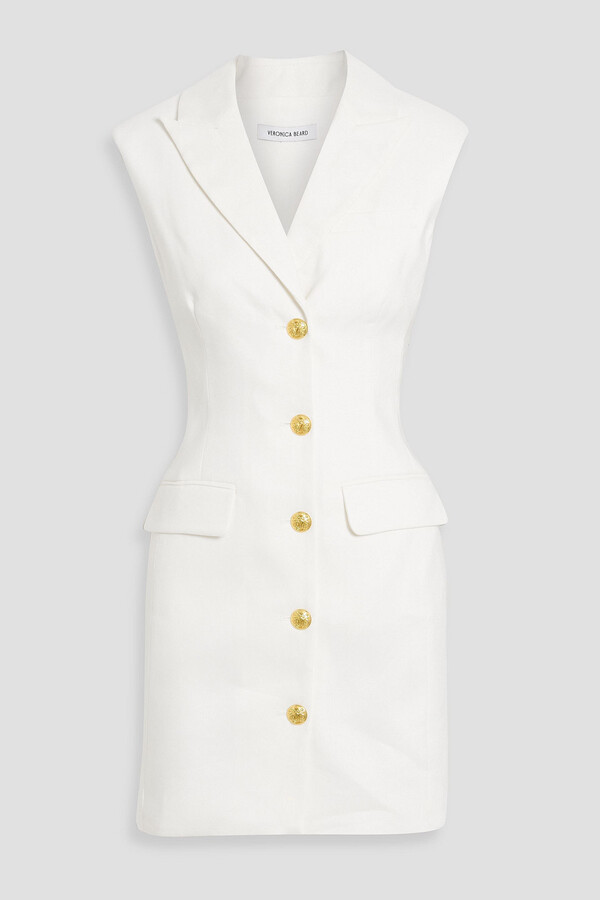Veronica Beard Fairfax linen-blend twill mini dress