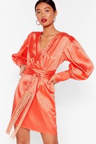 Thumbnail for your product : Nasty Gal Womens My Wild One Jacquard Mini Dress - Orange - 14