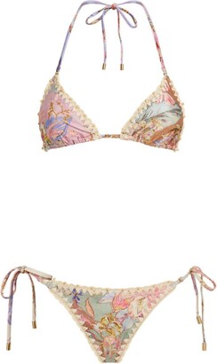 【ZIMMERMANN】cira crochet-knit and ストレッチ ビキニ ZIMMERMANN Cira Crochet Triangle Bikini Set | endource