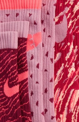Nike Girl's 3-Pack Graphic Crew Socks