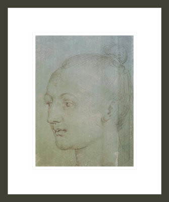 1000Museums Head of a Young Woman by Albrecht Dürer -Framed Giclee Print